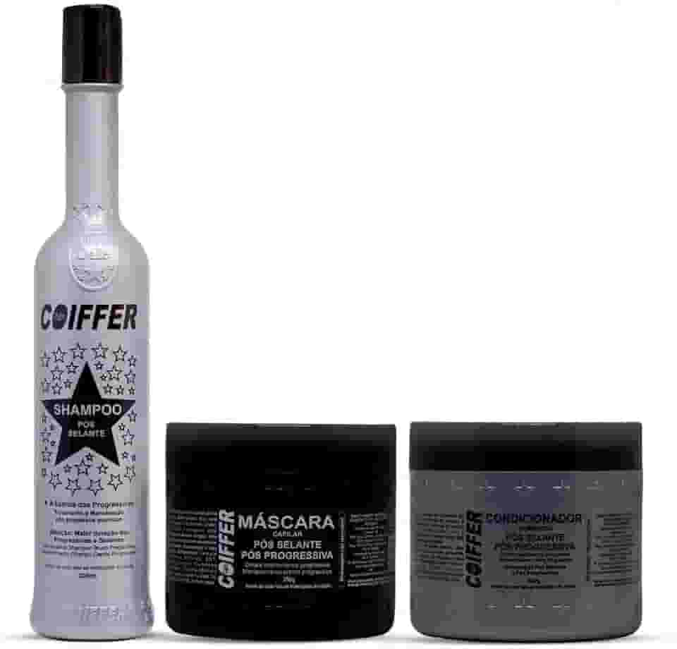 Genérico Kit Prata Coiffer 3 Unidades Pós Selante e Progressiva, Hidratação e Manutenção, Cabelos Lisos, Macios e Saudáveis, Sem Crueldade, Para Cabelos Tratados Quimicamente