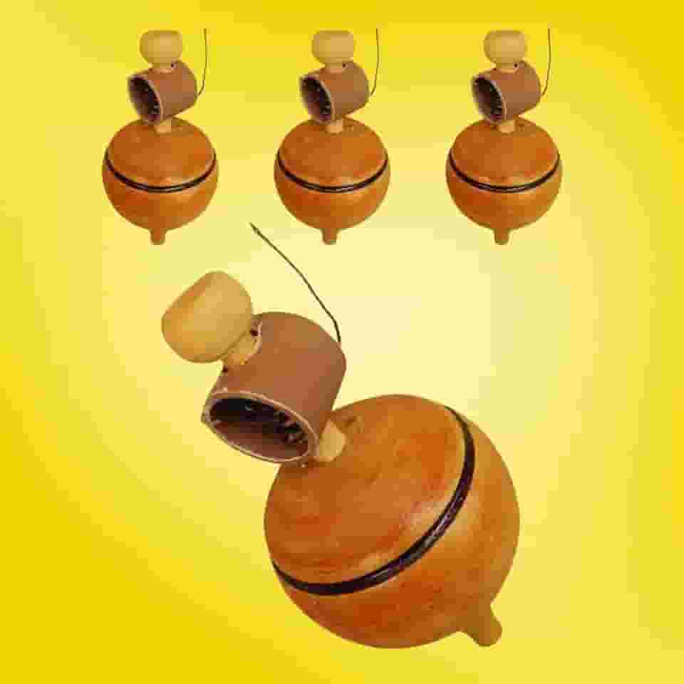 Pião Seguro MASTER | Madeira 13cm | Retro | (3 Unidades) 5 PONTOS@