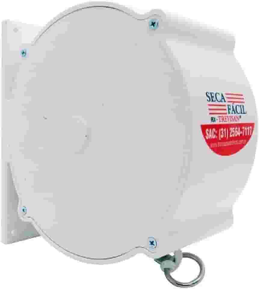 Varal de Parede Trevisan Automático Recolhível Branco 30M