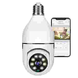 Câmera Segurança Lâmpada Ip Wifi 360° Full HD Yoosee Inteligente Prova D'água Giratória Visão Noturna Infravermelho Detecção de Movimentos 1080P HD Bivolt Premium