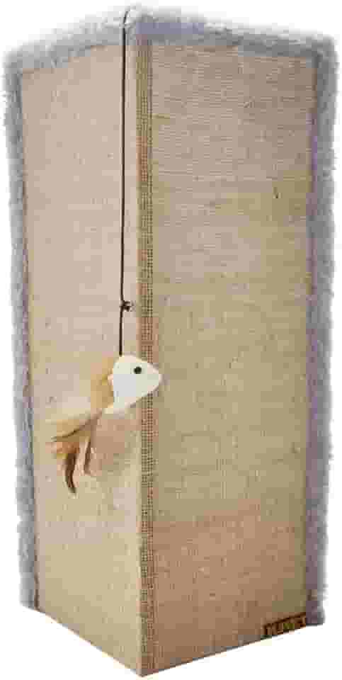 Luppet Protetor E Arranhador De Gatos Para Sofá Com Juta De Sisal E Brinquedo Interativo Cinza