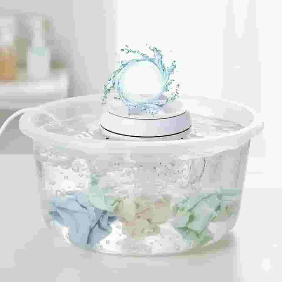 Mini Lavadora Portátil USB Balde Lava Roupas Elétrica Compacta