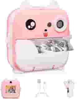 Câmera Instantânea (pink), Câmera Instantânea, Pode Imprimir Fotos, Grafite Diy, Vídeo HD, Pixels HD de 2400W