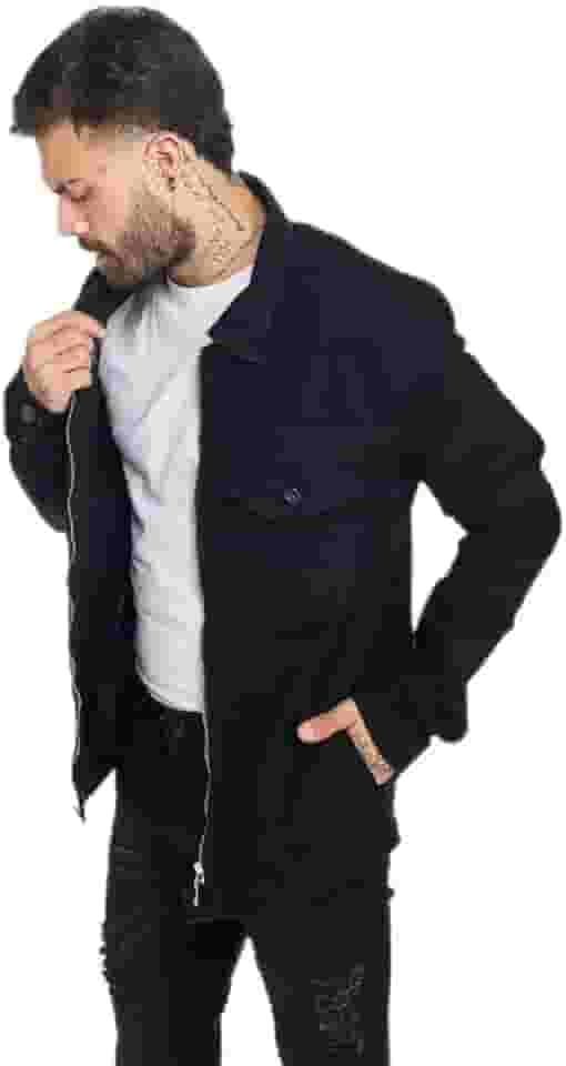 Jaqueta Masculina HNO Jeans Venom com Fechamento em Ziper Preto