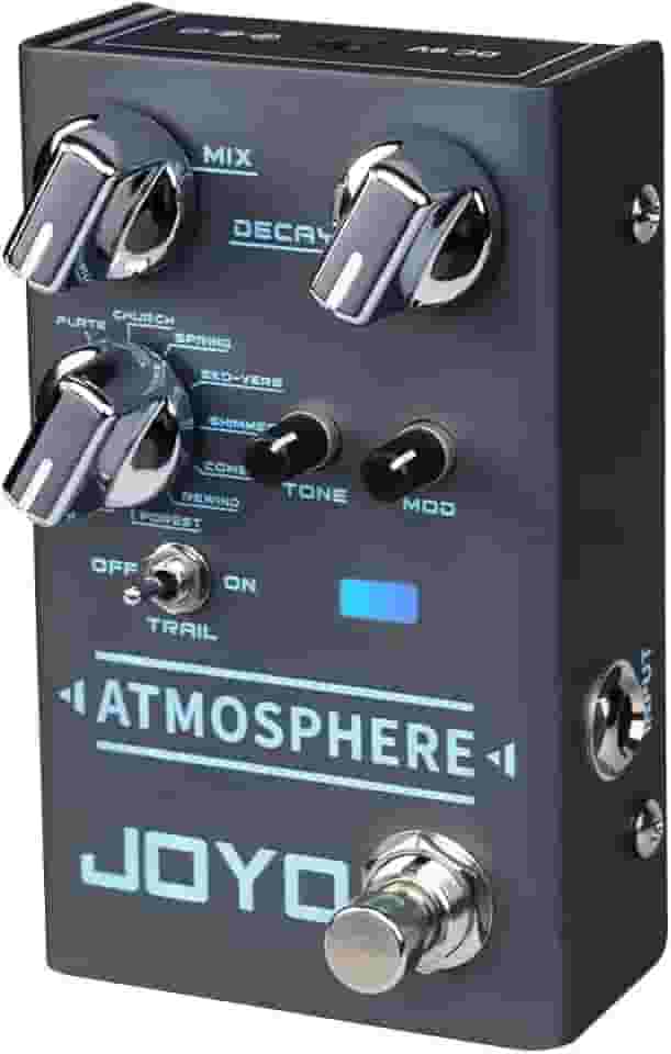 JOYO Reverb Pedal 9 Digital Reverb Types with Modulation and Trail Function for Electric Guitar Effect (Atmosphere R-14)