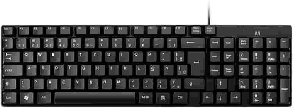 Teclado Com Fio Compacto Conexão USB Cabo de 120cm Resistente Água Preto Multi (Multilaser) - TC193