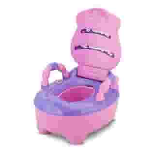 Troninho Infantil Prime Baby com Música Fazenda Penico Educativo com Depósito Removível Antiderrapante e Alças Giratórias para Desfralde (Rosa)