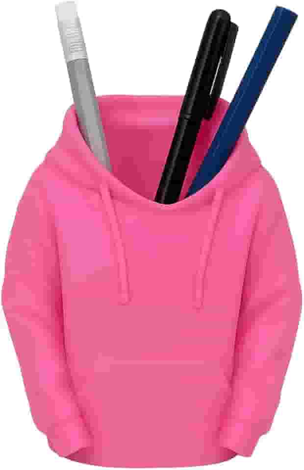 Porta-Lápis Moletom – Feito em Impressão 3D | Decoração Criativa (Rosa)