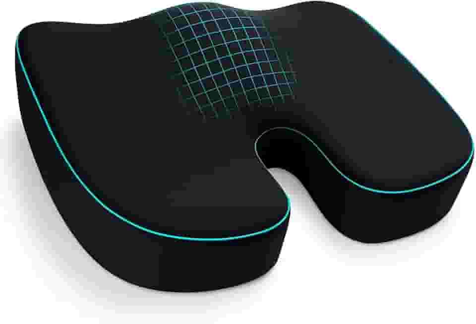 Almofada Ortopédica Ergonômica para Cóccix e Nervo Ciático | Assento com Alívio de Pressão, Conforto Diário e Capa Removível