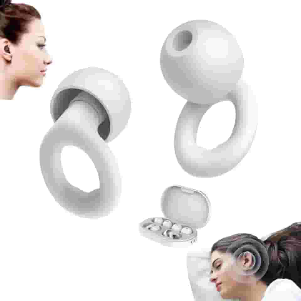 NWX Protetor de Ouvido para Dormir | Abafador de Ruídos e Tampão Auricular Antirruído | Silicone Confortável e Reutilizável para Sono Profundo, Anti Ronco e Noites Tranquilas