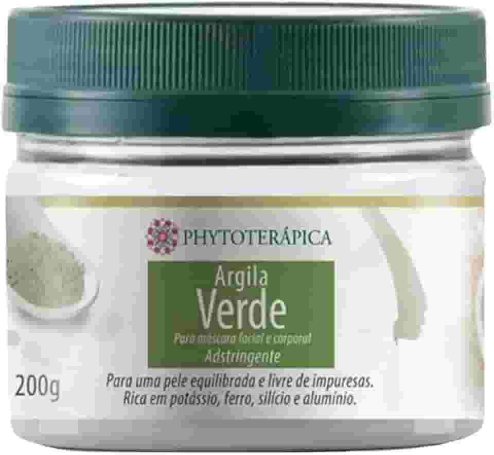 PHYTOTERAPICA- Argila Verde -Aromaterapia -Máscara facial e corporal - Para uma pele equilibrada e livre de impurezas, indicada para cuidados com a pele e cabelos, ajuda a controlar a oleosidade -200g