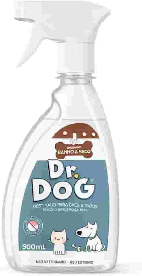 Banho a Seco Limpa Patinhas 500ml Higienizador Dr Dog, Limpeza e Cuidado Pet, Shampoo Seco para Cachorro Gato Prático, Fácil Usar