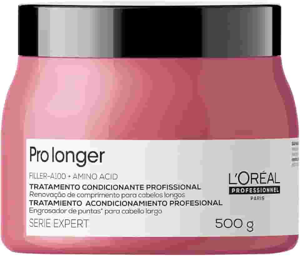 L'Oréal Professionnel Máscara de Tratamento Pro Longer, Reduz a Quebra e Aparência de Pontas Duplas, Adiciona Suavidade e Brilho, Para cabelos finos e com afinamento, 500g