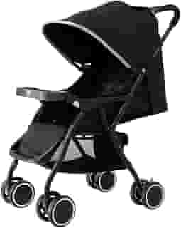 Carrinho Bebê Passeio Acolchoado Dobrável Encosto Reclinável