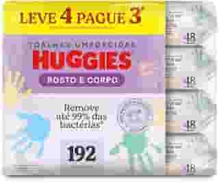 Lenços Umedecidos Huggies One & Done Leve 4 Pague 3 - 192 unidades, Huggies, Verde, pacote de 4