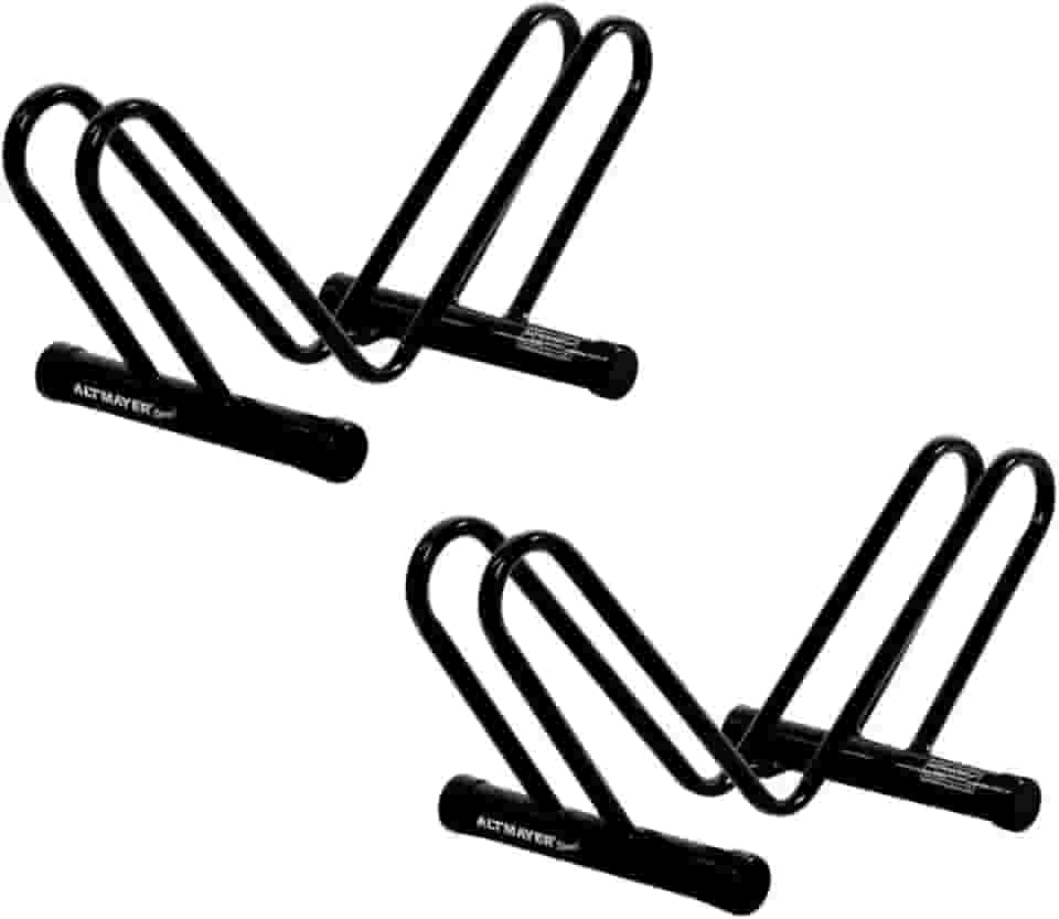 Kit Com Dois Suporte Bicicletário de Chão Tipo ´v´ Preto AL-114 - Altmayer