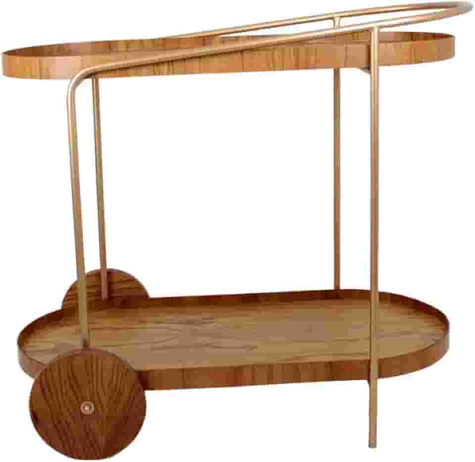 Carrinho de Bar Don Juan Adega para Bebidas Estilo Industrial Base Dourada Cinamomo (Base dourada)