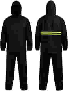 Capa De Chuva Com Capuz Impermeável Motoqueiro Proteção Contra Chuva