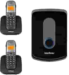 Kit Interfone Porteiro Residencial Intelbras Sem Fio TIS 5010 02 Ramais Internos