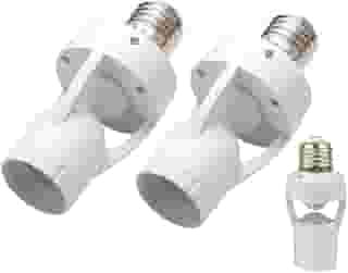 KIT 2 Sensores Inteligente de Movimento para Lâmpada Iluminação Automática – Para Segurança e Economia – Sensor de Movimento com Fotocélula Soquete E27 Bivolt para Corredores, Garagens e Escadas