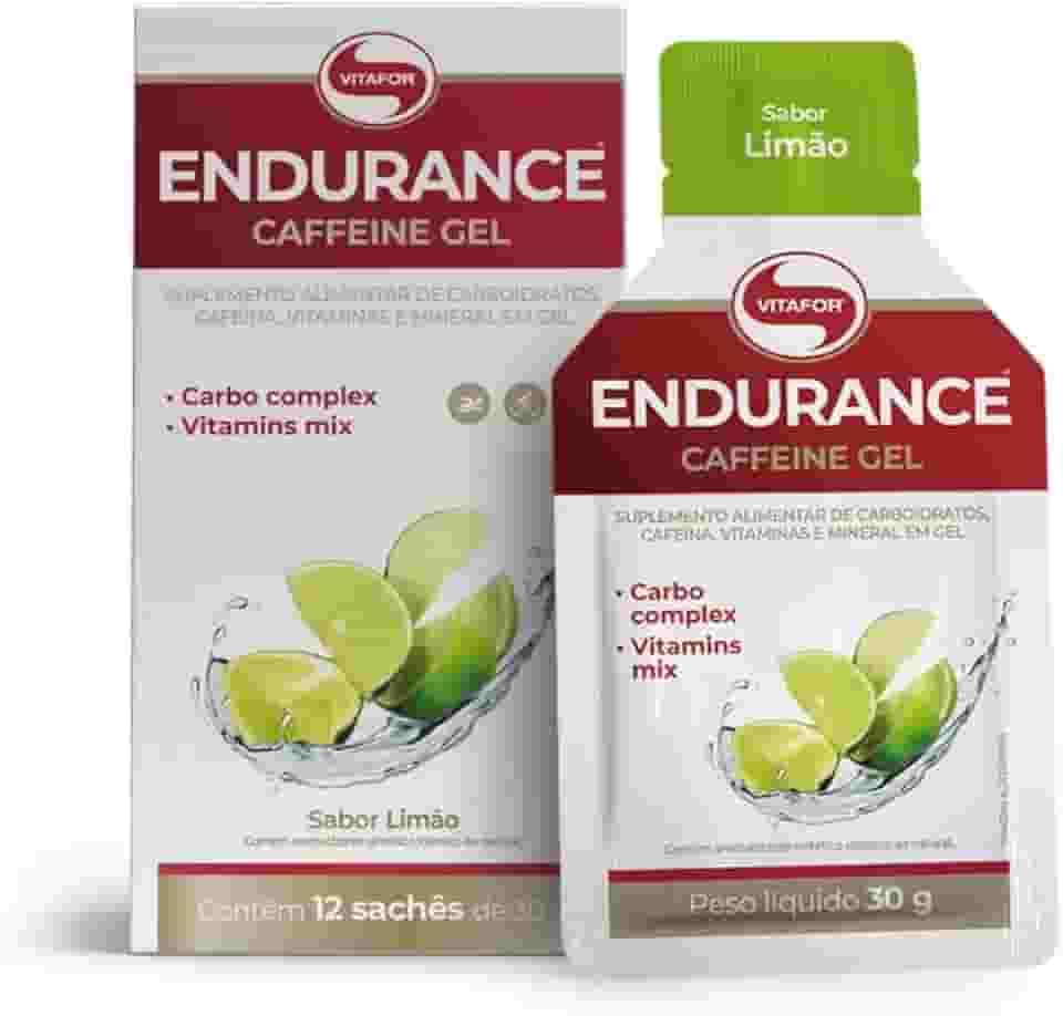 Vitafor - Endurance Caffeine Gel - 12 Sachês de 30g - Limão