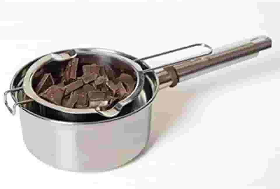 GP&me, Mini Panela Banho Maria Aço Inox 11cm, 480ml, Prata, Sem Revestimento, sem tampa, para Derreter Manteiga, Queijo, Caramelo, Chocolate, Doces, Cera, etc.