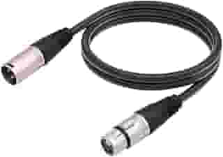 PlusCable Cabo de audio para Microfone Canon XLR macho para XLR femea CANON50 Preto, conexoes em metal, 5 metros