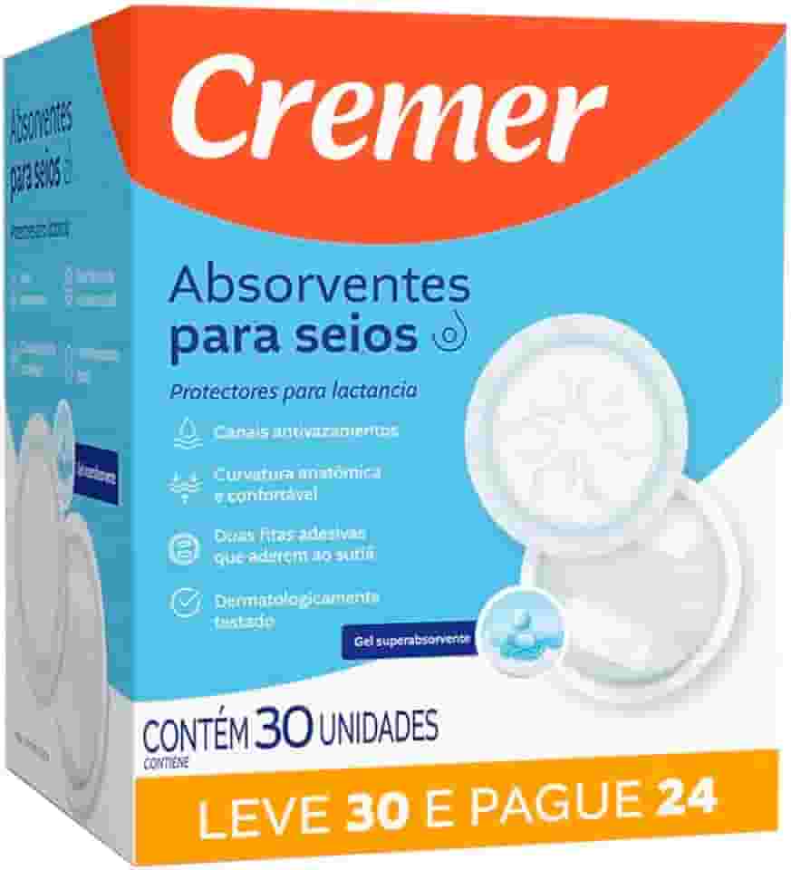 Absorvente Cremer 30Un. Seios