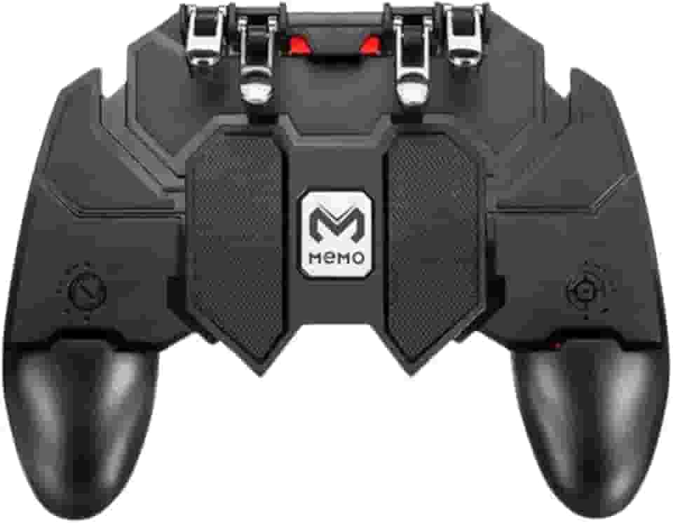 Controle de Jogo para Celular, Gamepad com 4 Gatilhos, Design Ergonômico, Preto
