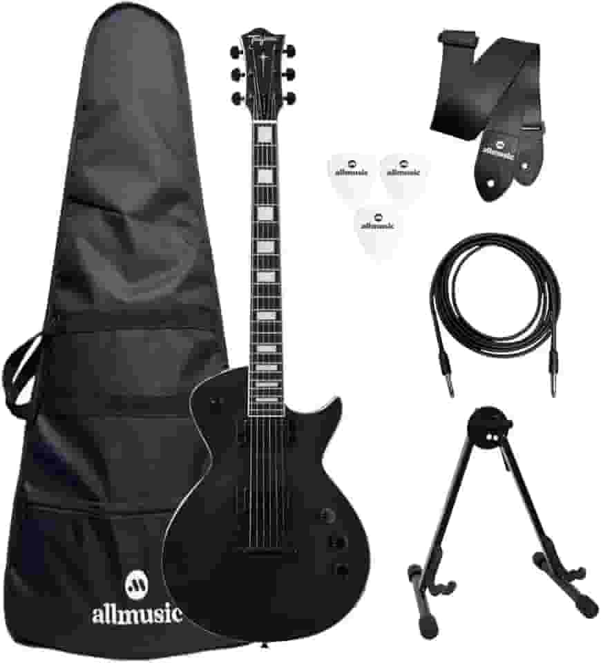 Kit Guitarra Tagima Almach LesPaul Black + Capa + Acessórios