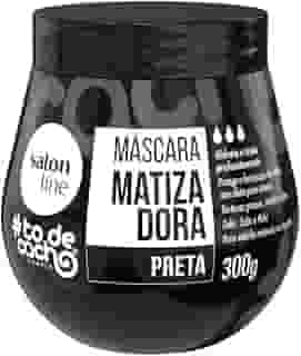 Salon Line, Máscara Matizadora Preta, #TodeCacho, Vegano - Para Cabelos Ondulados, Cacheados e Crespos, 300g