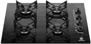 Electrolux Cooktop 4 Bocas a Gás Electrolux Mesa de Vidro Efficient Grade de Aço Fosco (KE4GR) Bivolt