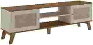 Rack para Tv ate 75' com 2 portas CHARLOTTE cor Pinho/Off White - Artely