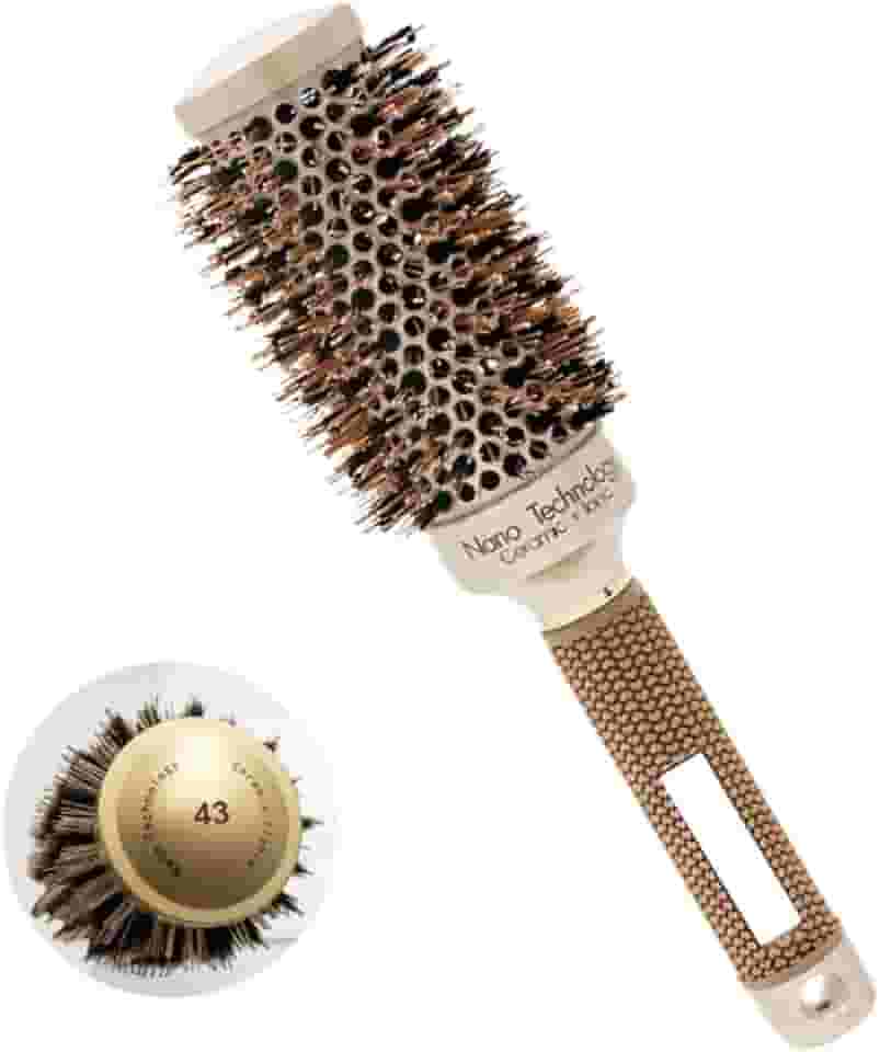 ESCOVA TERMICA CERDAS DE JAVALI E NYLON PROFISSIONAL DE CERAMICA IONICA MULTIACTIVE #43