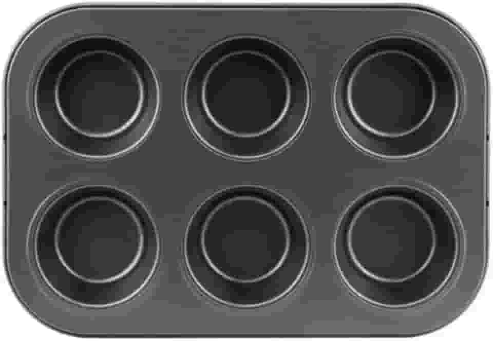 Forma Antiaderente Multiuso para Cupcakes, Muffins e Petit Gateau – 6 Cavidades