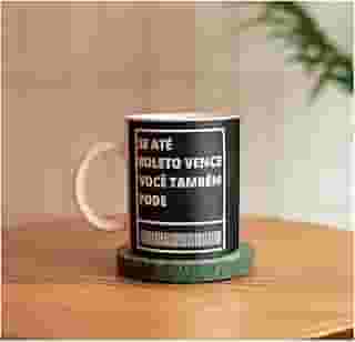 Caneca Presente Amigo Secreto Boleto Motivacional Engraçado Cor Preto