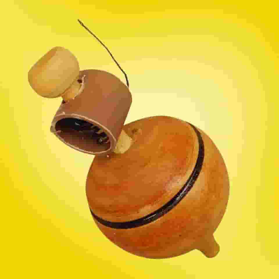 Pião Seguro MASTER | Madeira 13cm | Retro | 5 PONTOS@