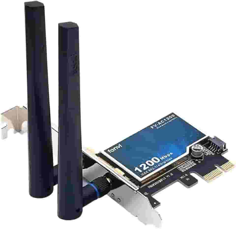 Placa De Rede Wifi 5g Pci Express Ac1200 Com Bluetooth 4.2 Adaptador de Rede Sem Fio Ideal Para Internet Rápida 5G Fibra PCI Express X1 X4 X8 X16 Para Internet Rápida Banda Dupla 2.4 e 5Ghz Sem Fio