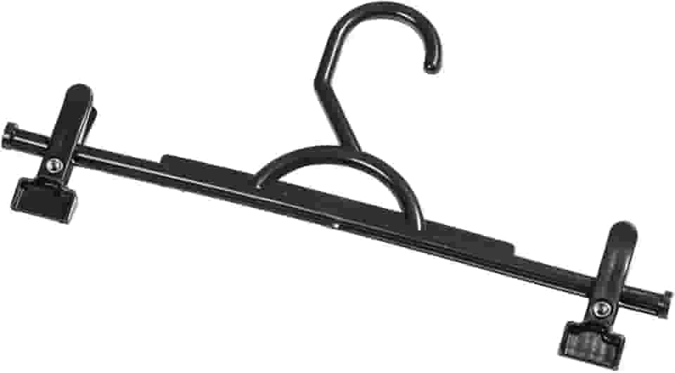 Kit Cabide Saia Calça Fixo Preto - 12 Unidades