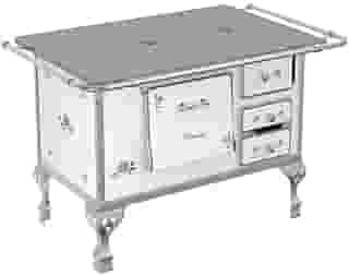 Fogão a Lenha Petrycoski N2 Esquerdo Floral Chapa em Ferro Fundido Sem Tampa