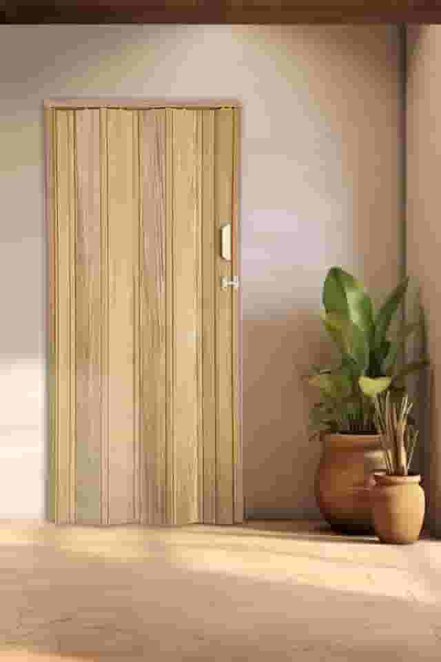 Porta Sanfonada de Pvc 210x115cm Bariri Cerejeira