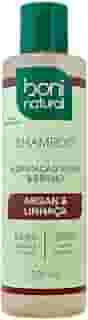 Shampoo Vegano e Natural de Argan e Linhaça, Para todos os tipos de cabelo, Hidratação e Brilho, Boni Natural, 300ml