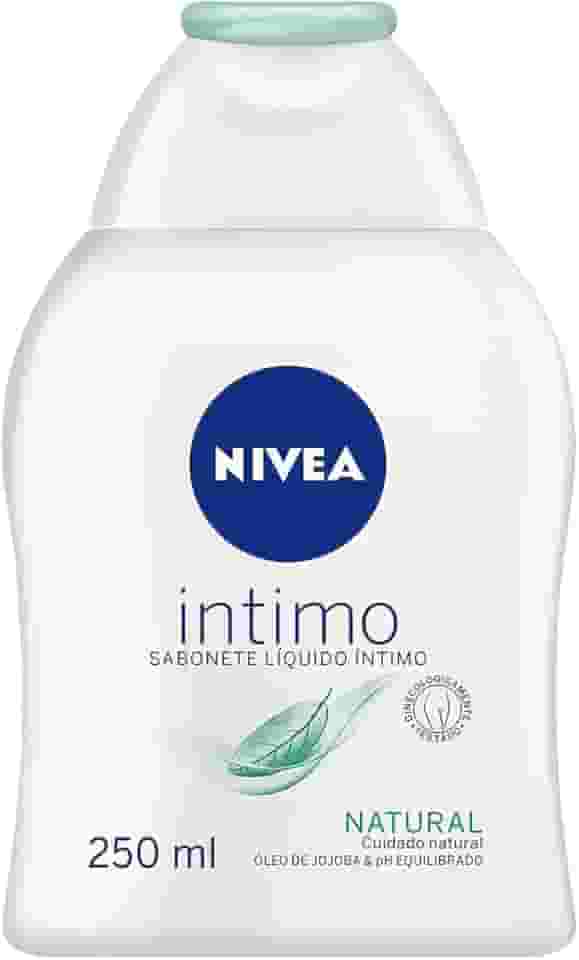 NIVEA Sabonete Líquido Íntimo Natural 250ml - Mantém o ph natural, com extrato de camomila e óleo de jojoba, limpeza suave, sem corantes, testado dermatologicamente e ginecologicamente