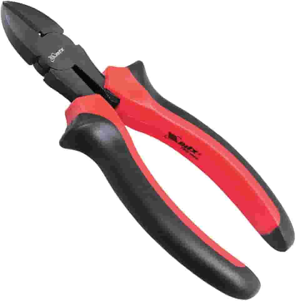 MTX Alicate de Corte Diagonal Black Níquel 7' (180 mm) – Aço de Alta Resistência, Revestimento Niquelado Anticorrosão, Cabo Dupla Injeção