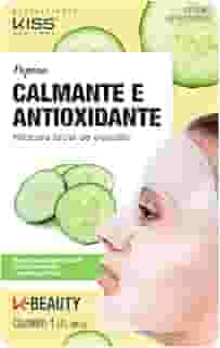 Máscara Facial de Algodão, Kiss New York Professional, Pepino