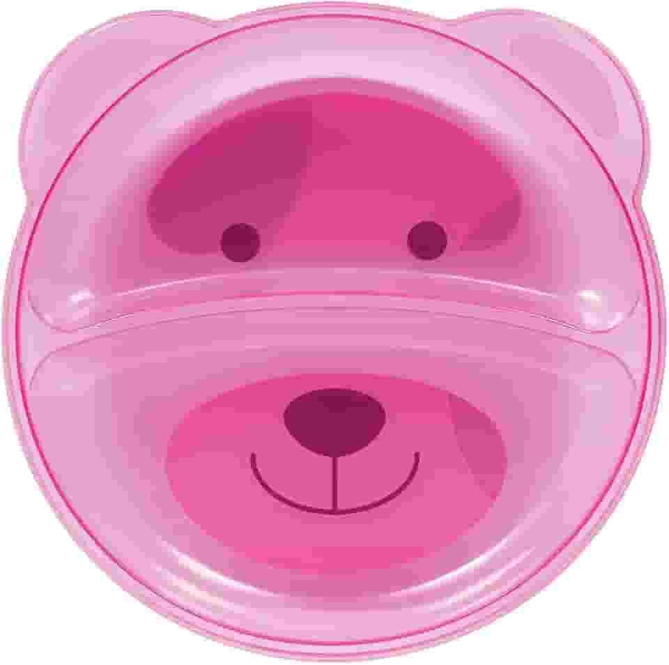 Buba Prato Ursinho Com Divisória Rosa