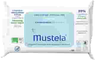 Mustela Toalhas Umedecidas Compostáveis Sem Perfume 60 Unidades - Feito com 99% de Ingredientes Naturais - Lenços Umedecidos sem fragrância Mustela Bebê e Criança
