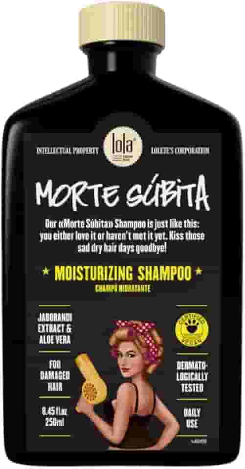 Lola Cosmetics - Morte Subita - Shampoo hidratante para cabelos secos e danificados que foi quimicamente tratado vegano, livre de crueldade, sem parabenos, sem sulfatos, 250 ml