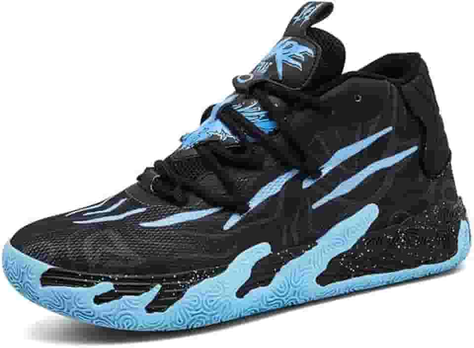 Tênis de basquete unissex, calçados esportivos respiráveis ​​com design multicolorido, tração dinâmica, conforto o dia todo para quadras internas/externas Equipamento de basquetebol