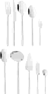 WOLFF - Faqueiro 35 Peças Firenze Aço Inox - Serve 6 Pessos Incluindo Utensílios para Servir - Jogos de Talheres - Mesa Posta - Utensílios de Cozinha, Enxoval, Casamento, Decoração